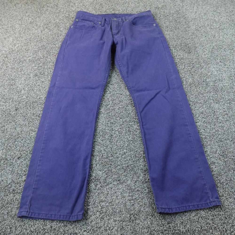 Levis Jeans Mens 32X29 Purple Blue Denim Pants 514 Slim Straight Leg 5 Pocket